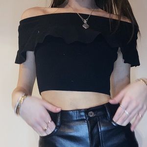 Dynamite black crop top